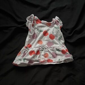 Carter's Cherry Print Dress - White, Red, Purple